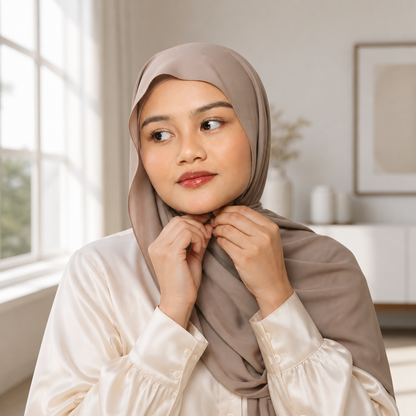 Praline Hijab Chiffon Aimanté