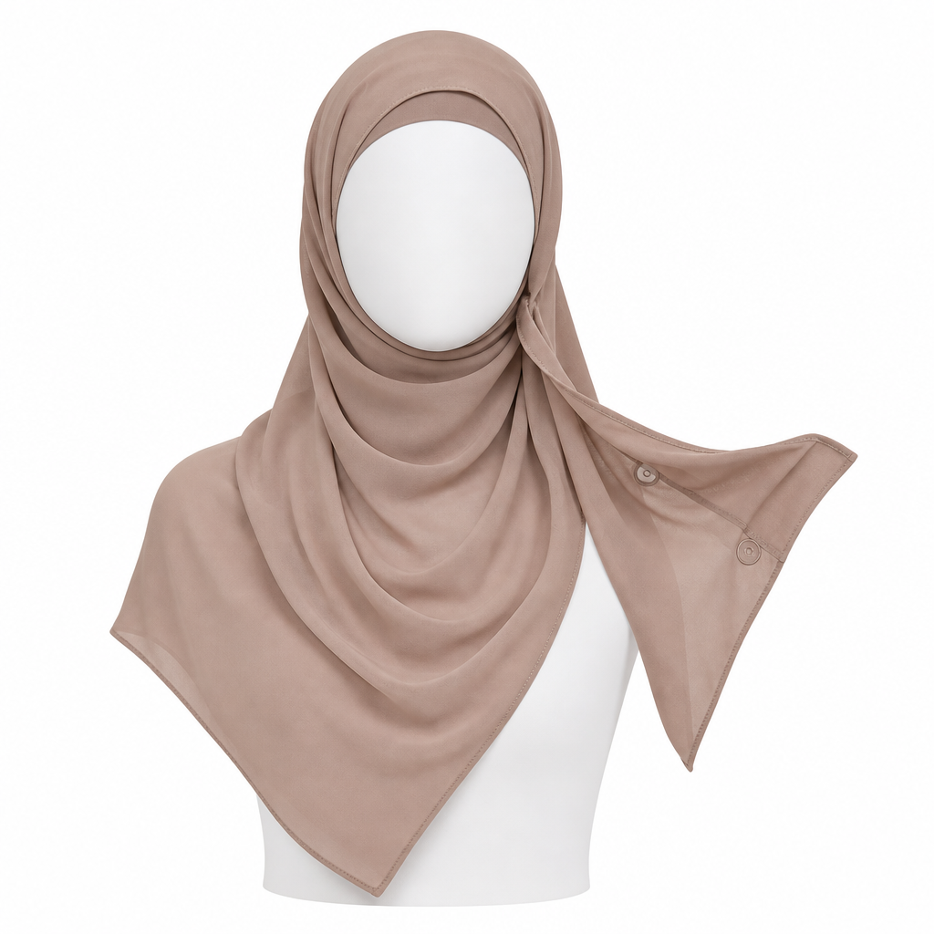 Praline Hijab Chiffon Aimanté